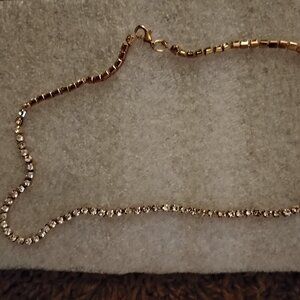 14kt Yellow Gold Authentic Diamond Tennis Necklace